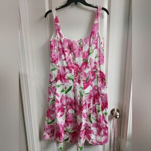 American Living White and Pink Summer Sun Dress